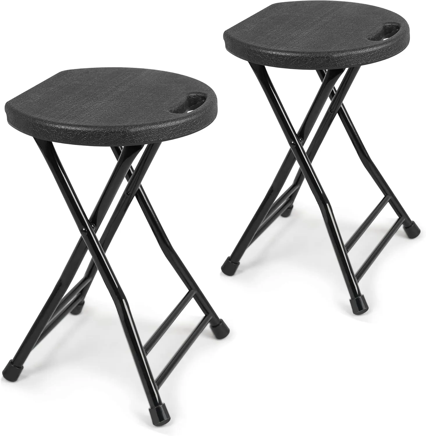 Folding Stool with Handle, Folding Chair,Folding Bar Stool with Non-Slip Feet,600 lbs Capacity,Indoor and Outdoor Foldable Stool for Adults(13"×11.5"×18")