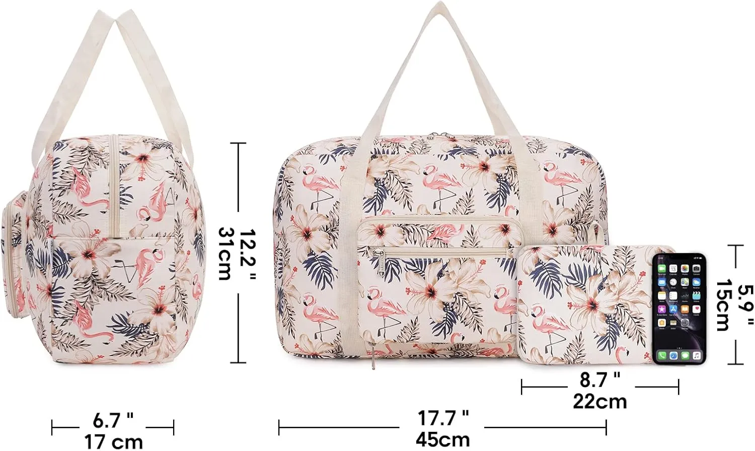 For Spirit Airlines Foldable Travel Duffel Bag Tote Carry on Luggage for Women and Girls