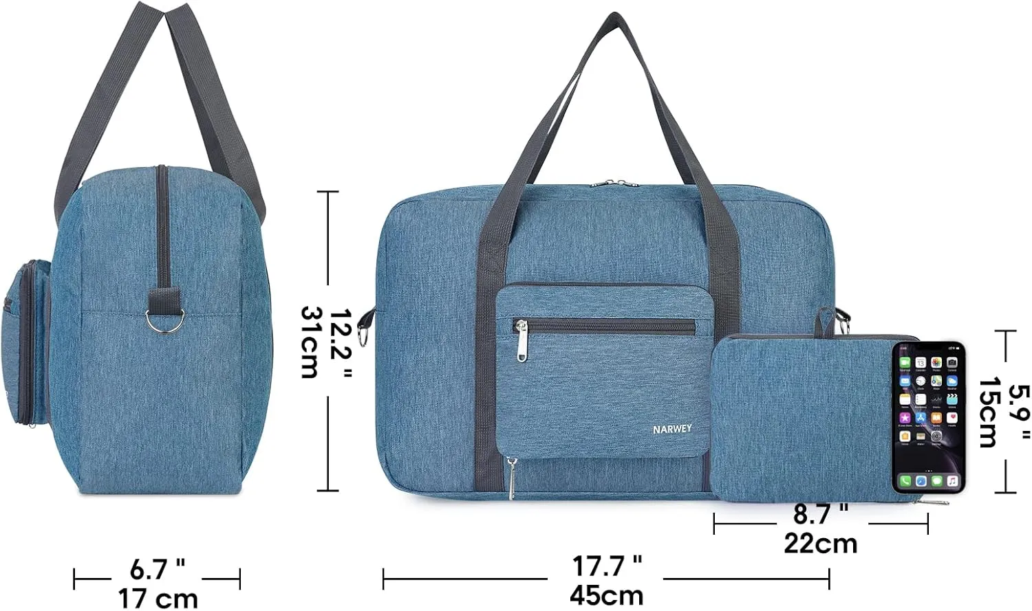 For Spirit Airlines Foldable Travel Duffel Bag Tote Carry on Luggage for Women and Girls