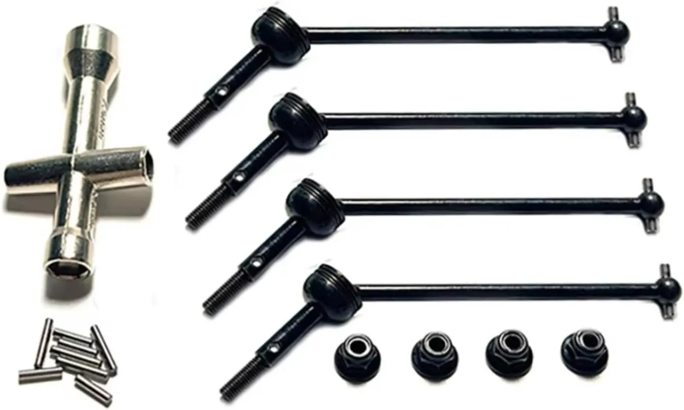 for Wltoys 144010 144001-02 124017-16-18 124019 Stainless Steel M3 Nut Upgrade CVD RC Car Parts and Accessories Replacement Use RC Car DIY Parts(Black)