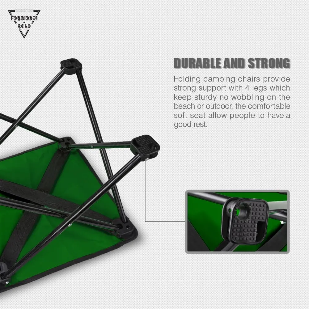 Forbidden Road Camping Stool Portable Footrest for Hiking Fishing Backpacking Beach Travel - Capacity 220lbs (Green, 14.17 * 11.8 inch)