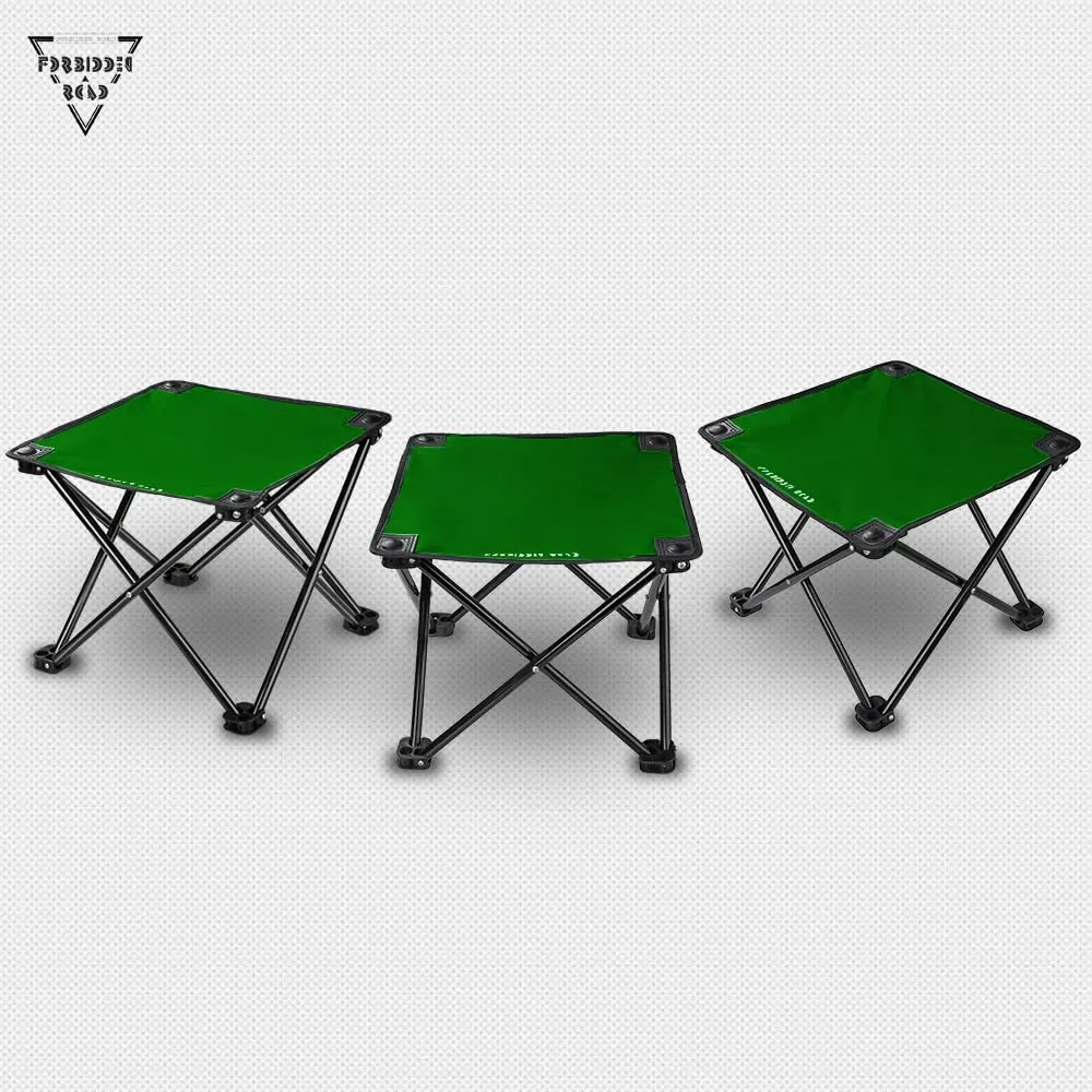 Forbidden Road Camping Stool Portable Footrest for Hiking Fishing Backpacking Beach Travel - Capacity 220lbs (Green, 14.17 * 11.8 inch)