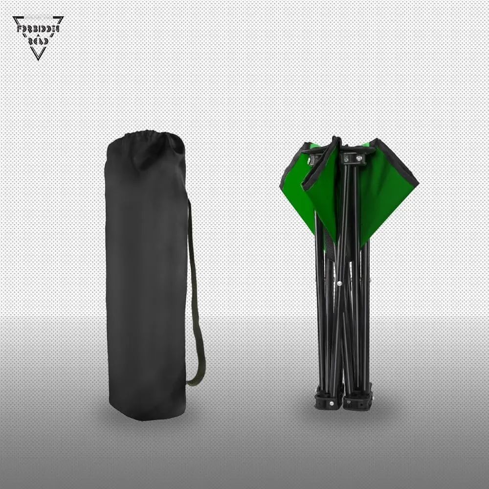 Forbidden Road Camping Stool Portable Footrest for Hiking Fishing Backpacking Beach Travel - Capacity 220lbs (Green, 14.17 * 11.8 inch)