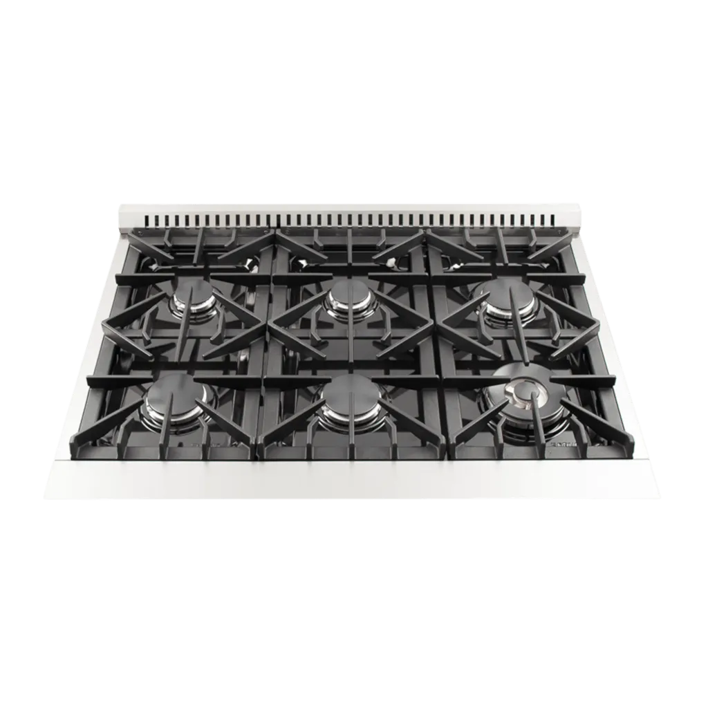 Forno FFSGS6244-36 Gas Range, Gas, 36 inch Exterior Width, Convection, 6 Burners, 5.36 cu. ft. Capacity, 1 Ovens, Stainless Steel color