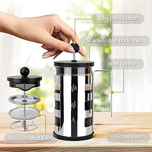 French Press Cafetiere 4 Cups Coffee Maker
