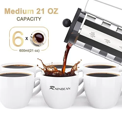 French Press Cafetiere 4 Cups Coffee Maker