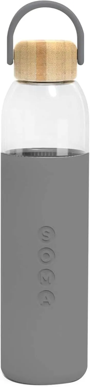 Full Circle Home 25 oz. Glass Water Bottle - Gray - DTC