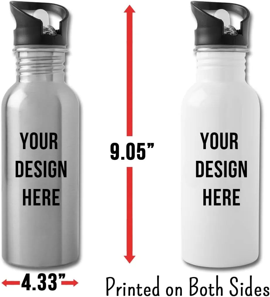 Funny Airfield Operations Specialist Gifts Water Bottle For Coworkers Employees Men Women 20 fl oz Bottle Silver