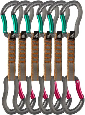 Fusion Quickdraw Bent Gate/Bent Gate (Set of 6), Burgundy/Green