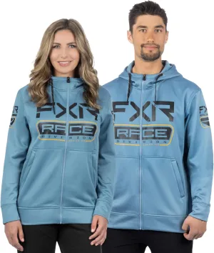 FXR Race Div Tech Hoodie DWR Finish Full Zip Up Pockets Casual Steel/Black