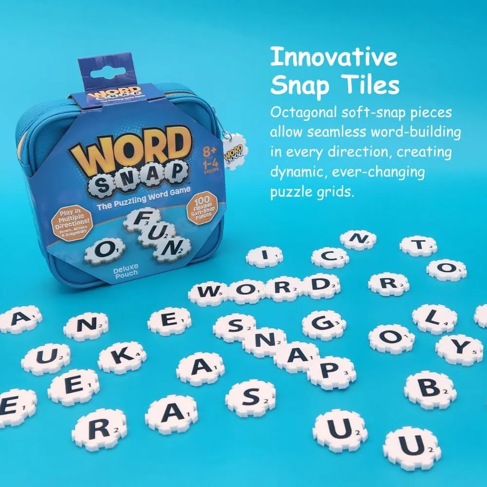 Game with Travel Bag, Word Puzzle for Adults, Family, and Kids, Fun Game for Ages 8 , 1-4 Players