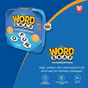 Game with Travel Bag, Word Puzzle for Adults, Family, and Kids, Fun Game for Ages 8 , 1-4 Players