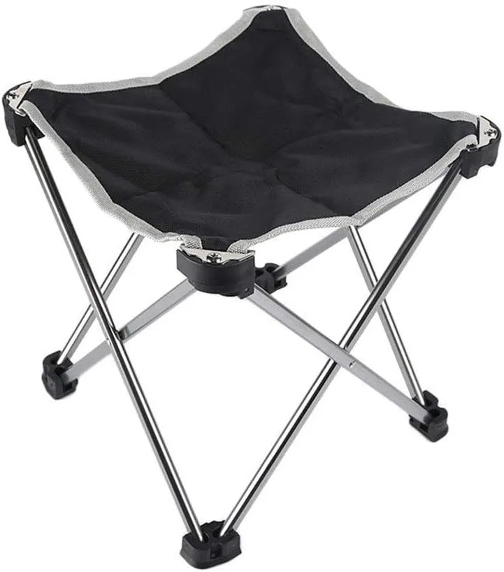 GaRcan Folding Camping Stool Aluminum Alloy Oxford Outdoor Folding Chair, Fishing Chair, Camping Chair, Portable Fishing Stool for Fishing Camp Traveling Hiking Beach Garden BBQ (C 26.5x25x25cm)