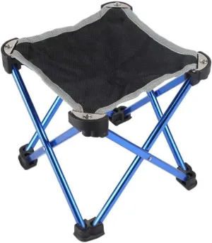 GaRcan Folding Camping Stool Aluminum Alloy Oxford Outdoor Folding Chair, Fishing Chair, Camping Chair, Portable Fishing Stool for Fishing Camp Traveling Hiking Beach Garden BBQ (D 26.5x25x25cm)