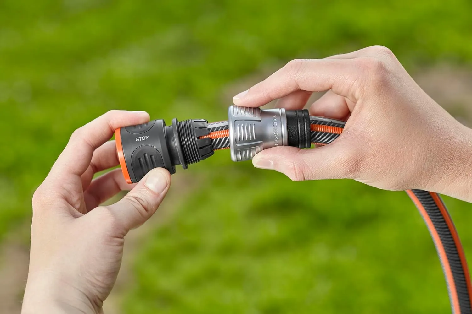 Gardena Premium Cleaning Nozzle Set: Robust Cleaning Nozzle and Water Stop Connector, Practical Cleaning Set, Frost/UV Proof (18306-20)
