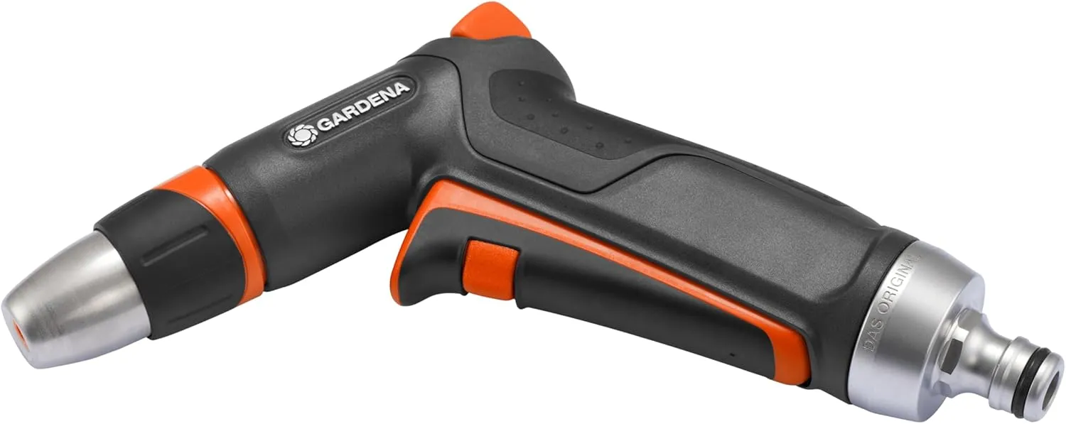 Gardena Premium Cleaning Nozzle Set: Robust Cleaning Nozzle and Water Stop Connector, Practical Cleaning Set, Frost/UV Proof (18306-20)