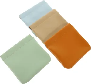 Garneck 4Pcs Lipstick Pouch for Women Portable Self Closing Makeup Bags and Outdoor Lipstick Holders for Casual