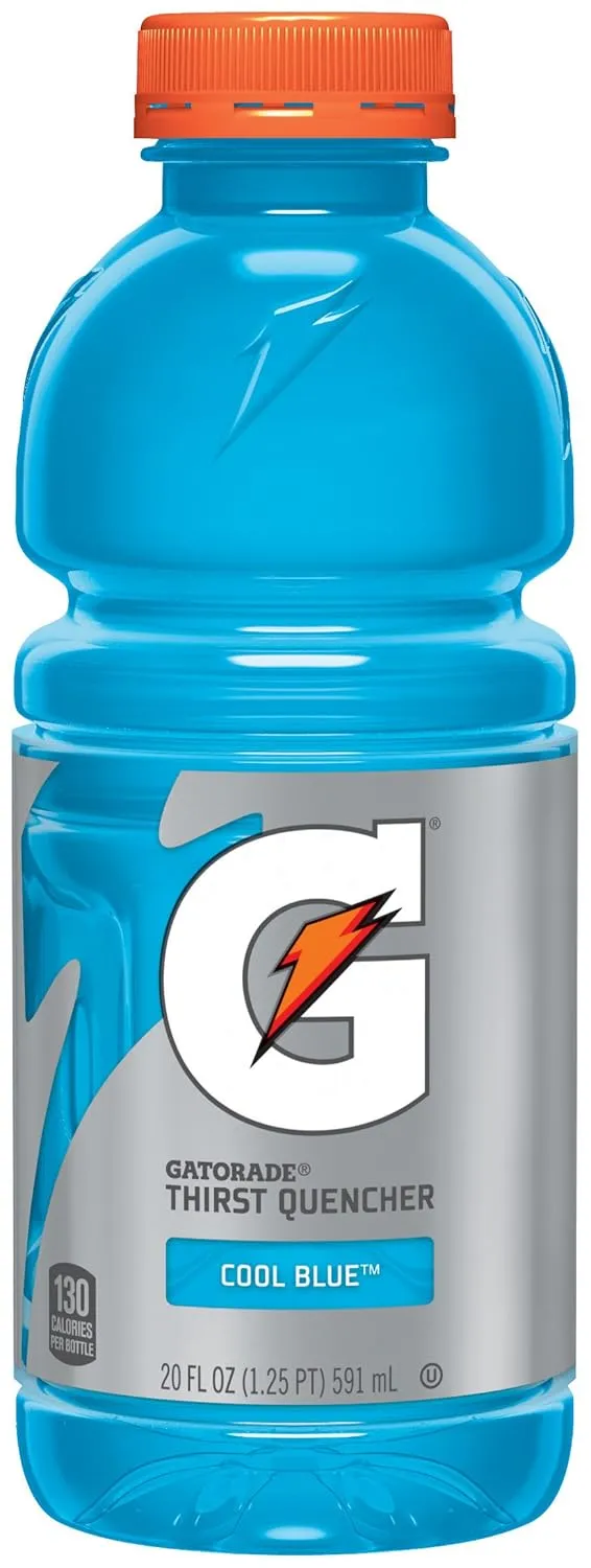Gatorade Thirst Quencher Sports Drink, Cool Blue, 20oz Bottles, 4 Pack, Electrolytes for Rehydration