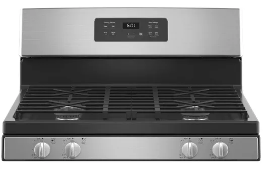 GE JCGBS61RPSS Range, 30" Exterior Width, Gas Range, Gas Burners, 4 Burners, 4.8 cu. ft. Capacity, Broiler Drawer, 1 Ovens, Stainless Steel