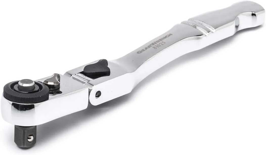 GEARWRENCH 1/4" Drive 72 Tooth Quick Release Locking Flex Slim Head Ratchet, 6" - 81025