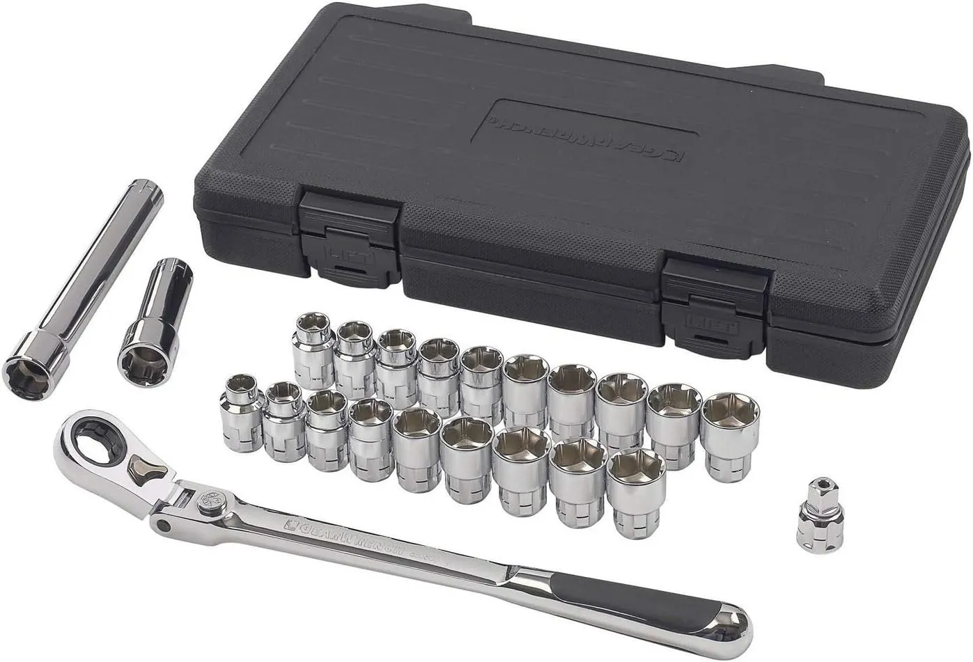 GEARWRENCH 23 Piece 3/8" Drive Pass-Thru™ 6 Point Standard SAE/Metric Mechanics Tool Set | 893823