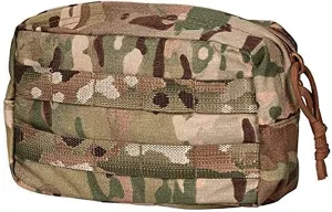 General Purpose Small Utility Pouch – Horizontal, Lightweight, Fully Adjustable – Attaches with Upright MOLLE – for Military, Law Enforcement, Medical, Combat Training – Unisex