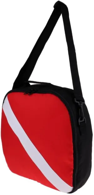 Generic Diving Regulator/Protective Bag with Adjustable Shoulder Strap, Red, Approx. 32 x 33 x 5 cm/12.6 x 13 x 2 inch
