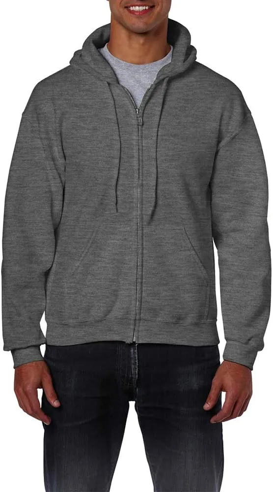 Gildan Fleece Zip Hoodie Sweatshirt, Style G18600, Multipack