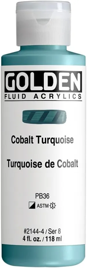 Golden Fluid Acrylics - Cobalt Turquois - 4 oz Bottle