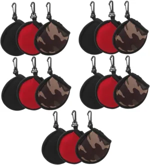 Golf Ball Bag Golf Ball Cleaning Pouch Golf Washer Small Neoprene Key Portable Golf Balls Bags Golf