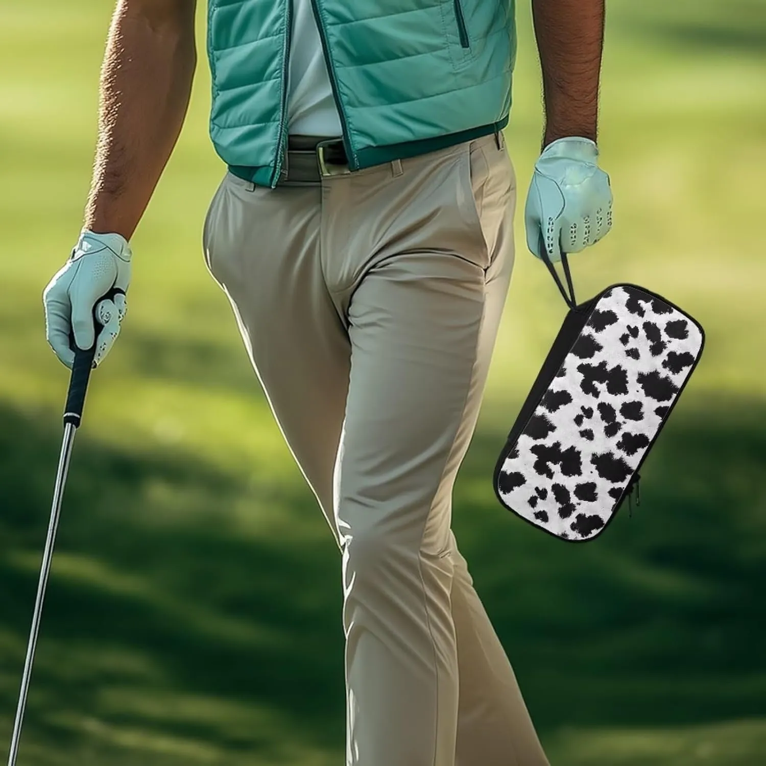 Golf Ball Bag Pouch, Golf Essentials Accessory Bag, Golf Valuables Pouch Golf Gifts for Men Golf Accessories Case Bag