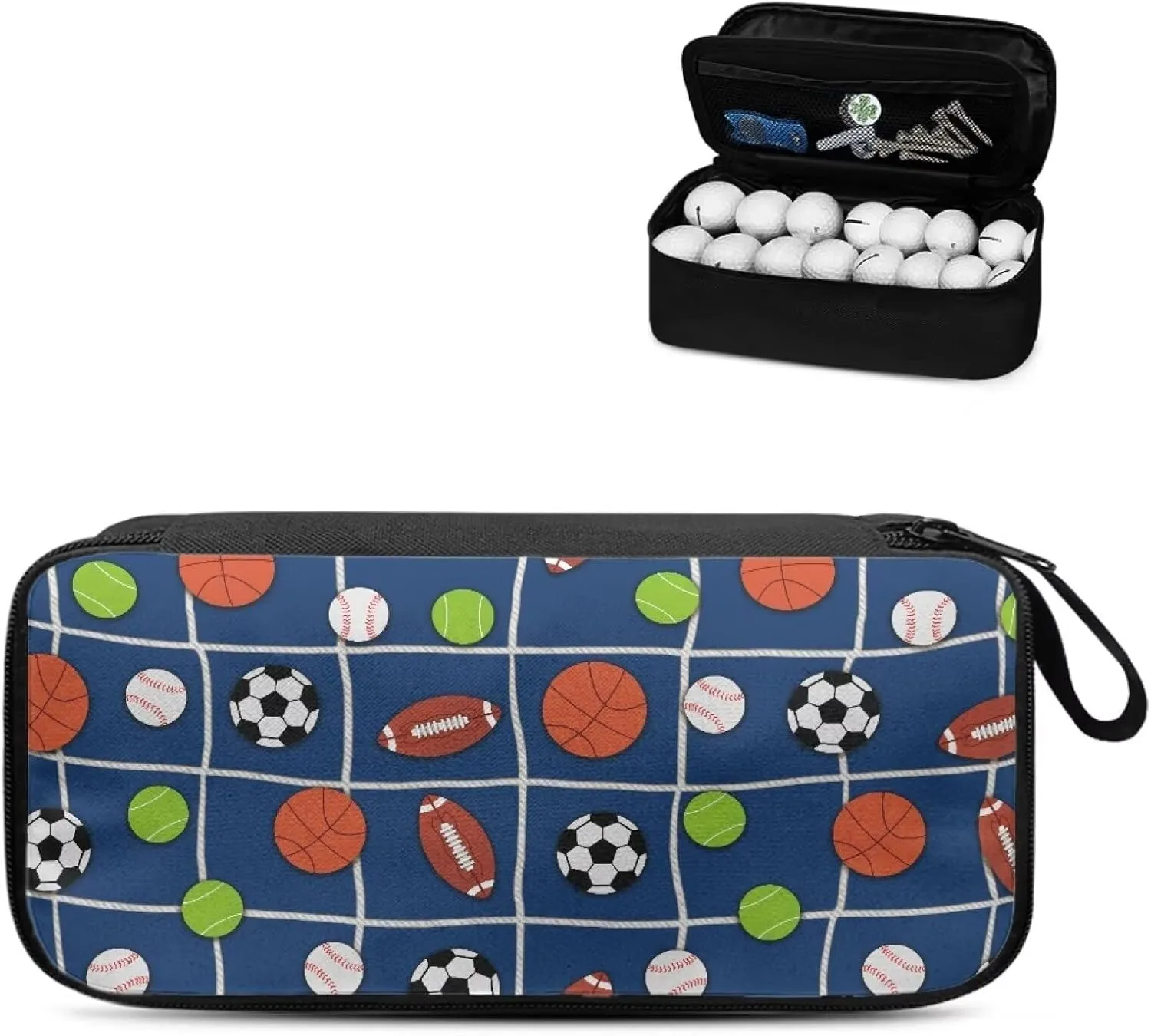 Golf Ball Bag Pouch, Golf Essentials Accessory Bag, Golf Valuables Pouch Golf Gifts for Men Golf Accessories Case Bag