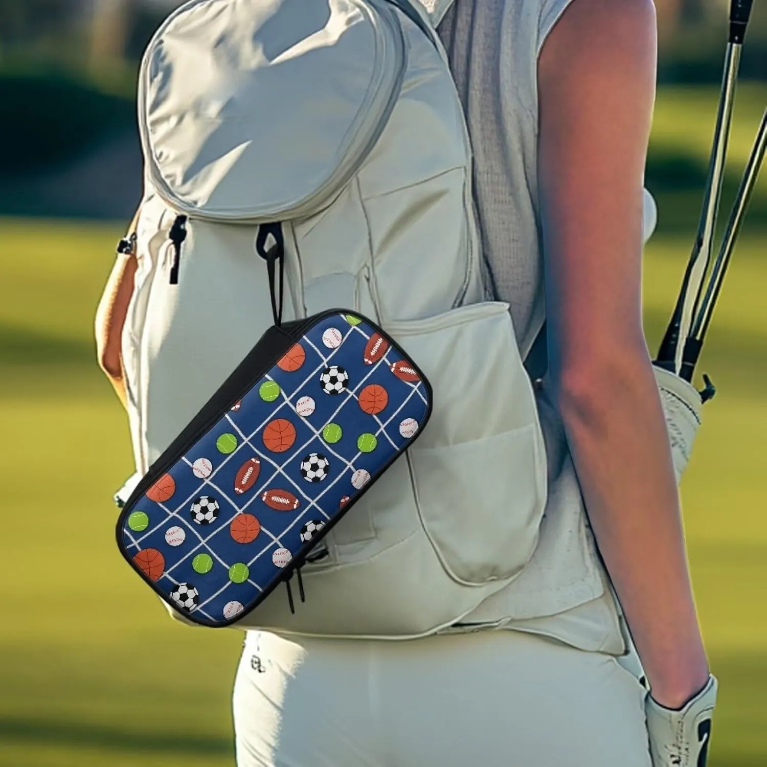 Golf Ball Bag Pouch, Golf Essentials Accessory Bag, Golf Valuables Pouch Golf Gifts for Men Golf Accessories Case Bag