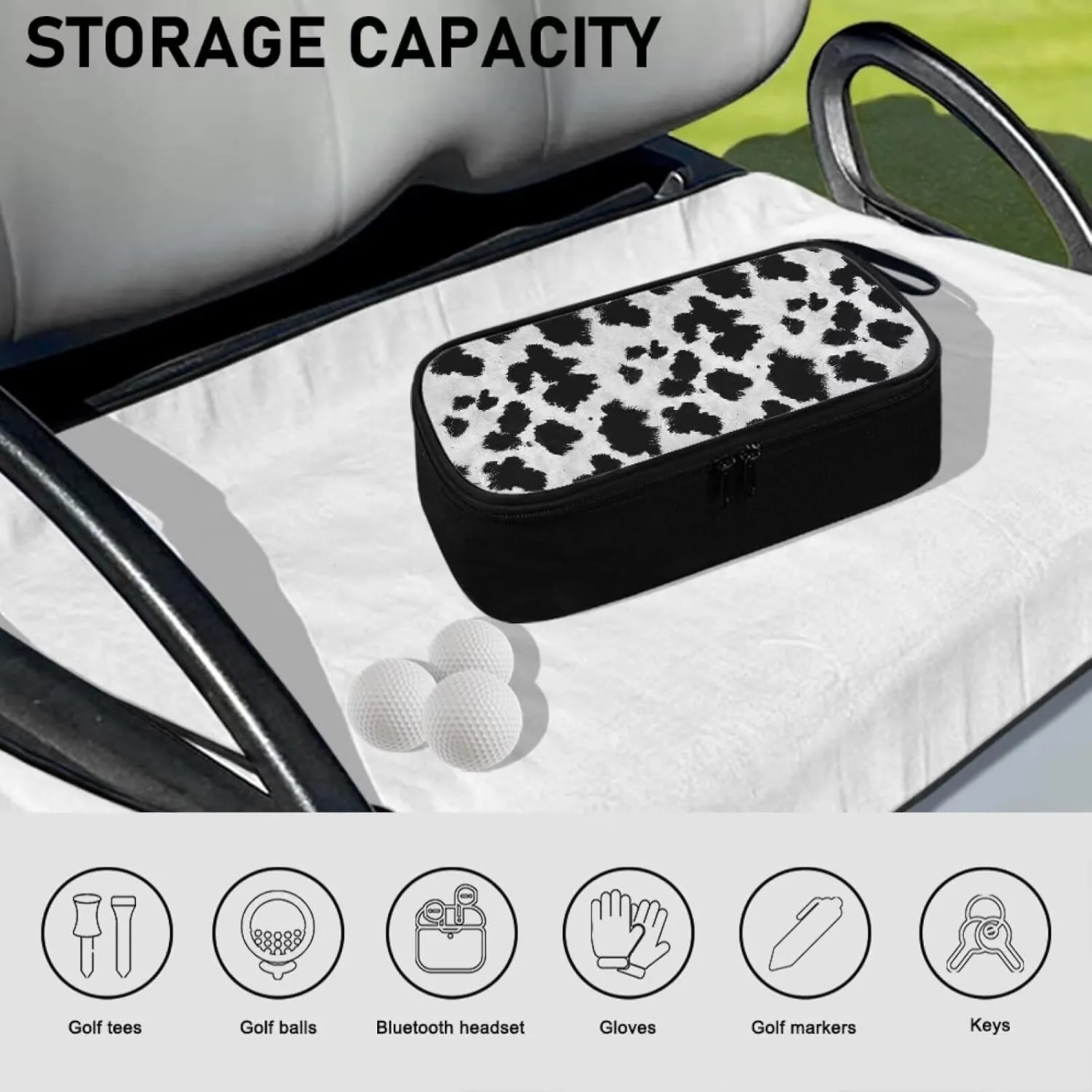 Golf Ball Bag Pouch, Golf Essentials Accessory Bag, Golf Valuables Pouch Golf Gifts for Men Golf Accessories Case Bag