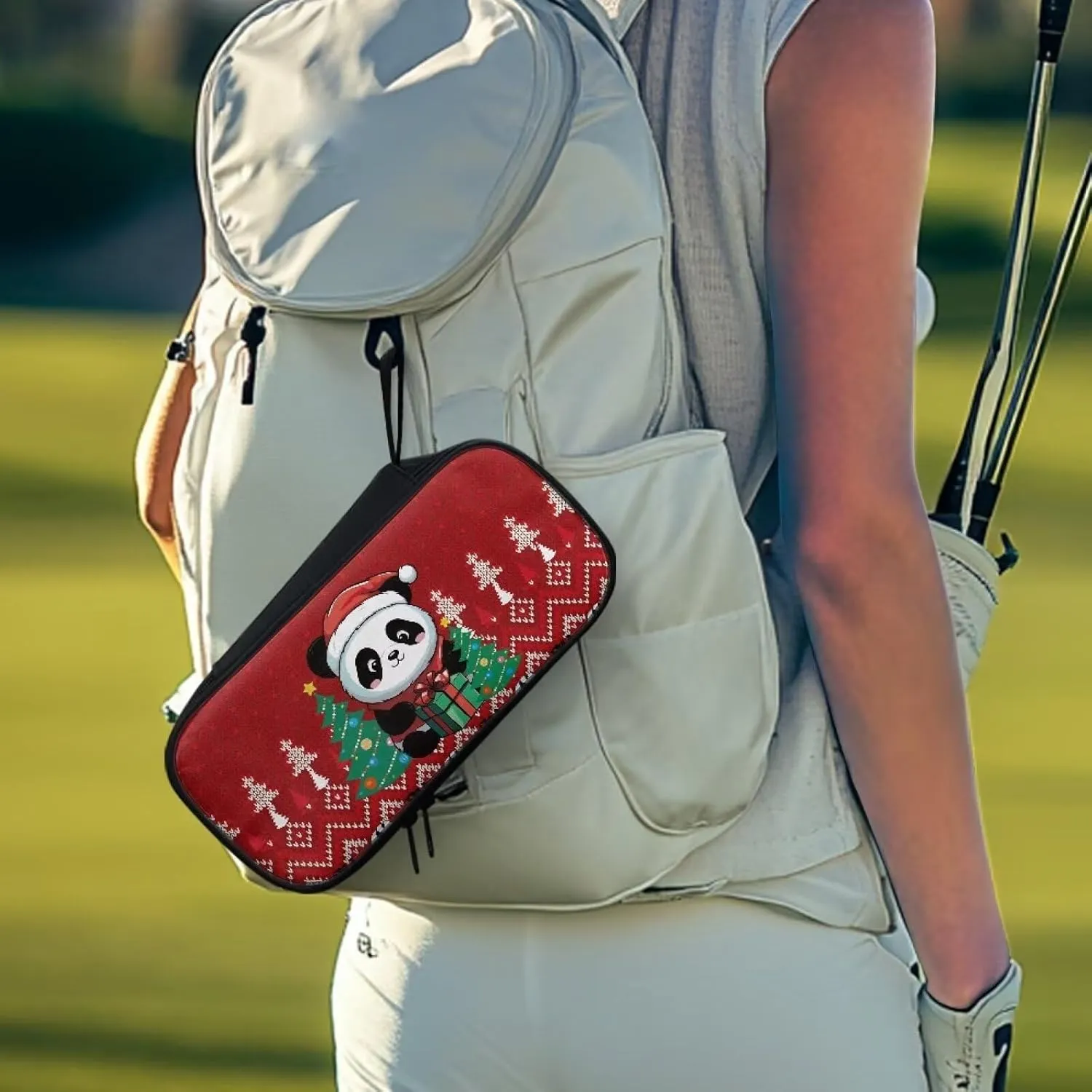 Golf Ball Bag Pouch, Golf Essentials Accessory Bag, Golf Valuables Pouch Golf Gifts for Men Golf Accessories Case Bag