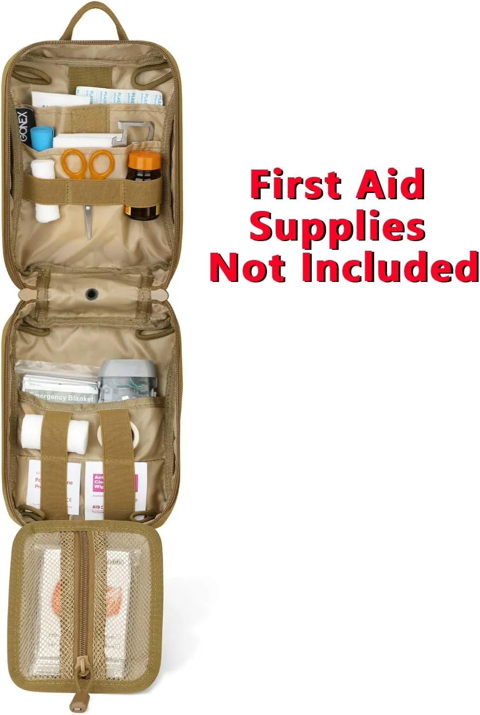 Gonex MOLLE Medical Pouch EMT First Aid Pouch Rip-Away IFAK Tactical Utility Pouch for Outdoor Activities Medical Supplies (Bag Only)