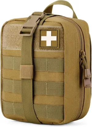 Gonex MOLLE Medical Pouch EMT First Aid Pouch Rip-Away IFAK Tactical Utility Pouch for Outdoor Activities Medical Supplies (Bag Only)