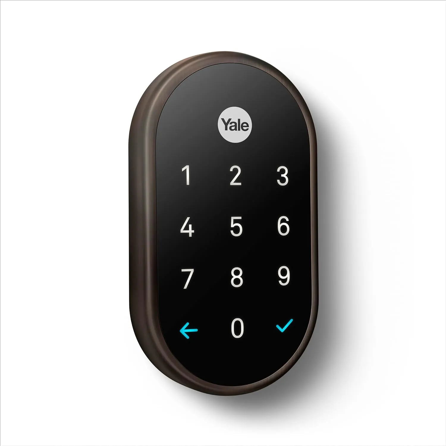 Google Nest x Yale Lock - Tamper-Proof Smart Lock for Keyless Entry - Keypad Deadbolt Lock for Front Door - Oil Rubbed Bronze