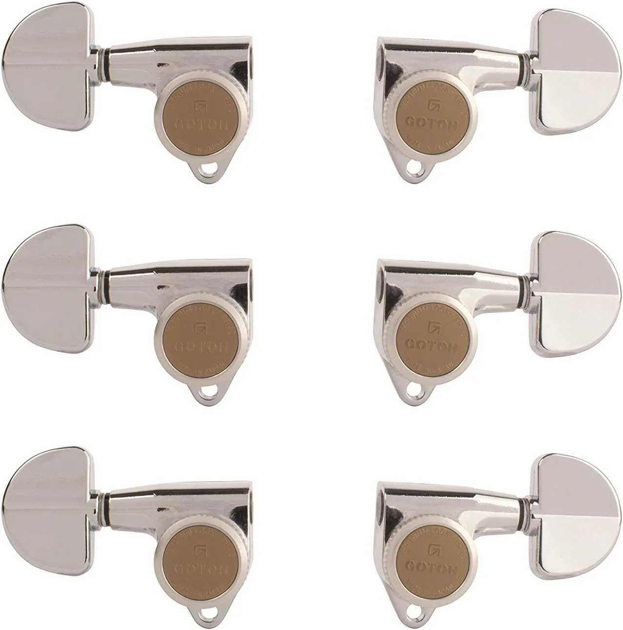 Gotoh Magnum Lock-Trad 3 3 Guitar Tuners, Chrome
