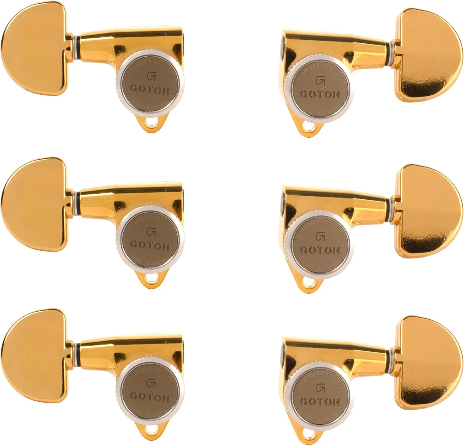 Gotoh Magnum Lock-Trad 3 3 Guitar Tuners, Gold