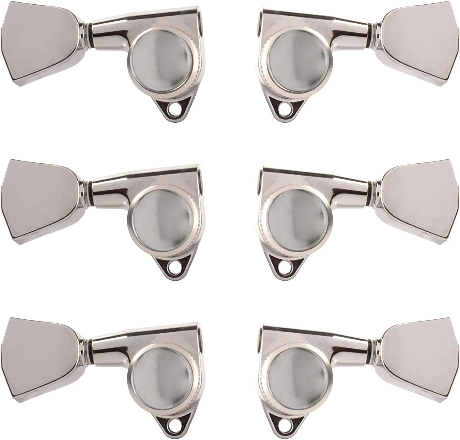 Gotoh Magnum Lock-Trad 3 3 Guitar Tuners with Keystone Knobs, Chrome