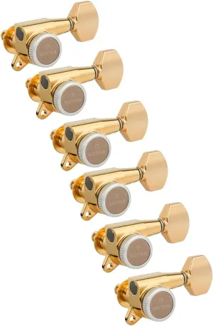 Gotoh Magnum Lock-Trad 6-In-Line Guitar Tuners, Gold