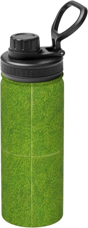 Green Grassland 18OZ sports thermos bottle, stainless steel, full print, suitable for outdoor, commuting, camping stool
