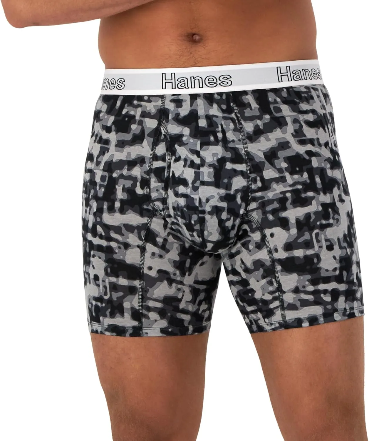 Hanes Men's Comfort Flex Fit Boxer Brief Pack, Supportive Pouch, 3-Pack