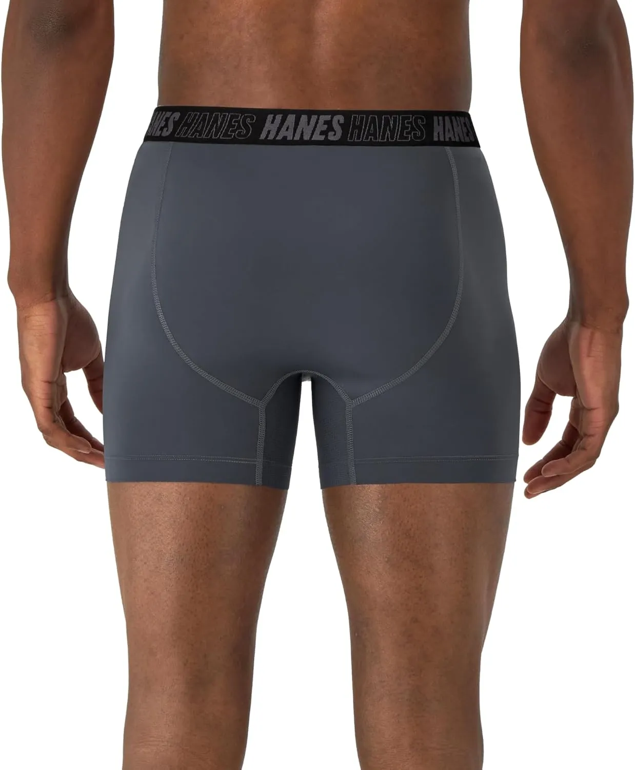 Hanes Men's Moves Performance Boxer Brief, Total Support Pouch, Regular, Trunk, and Long Leg, 3-Pack