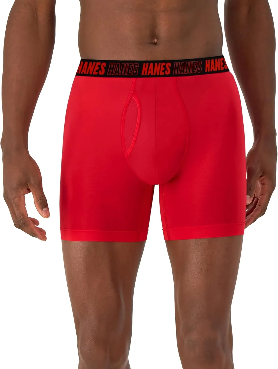 Hanes Men's Moves Performance Boxer Brief, Total Support Pouch, Regular, Trunk, and Long Leg, 3-Pack
