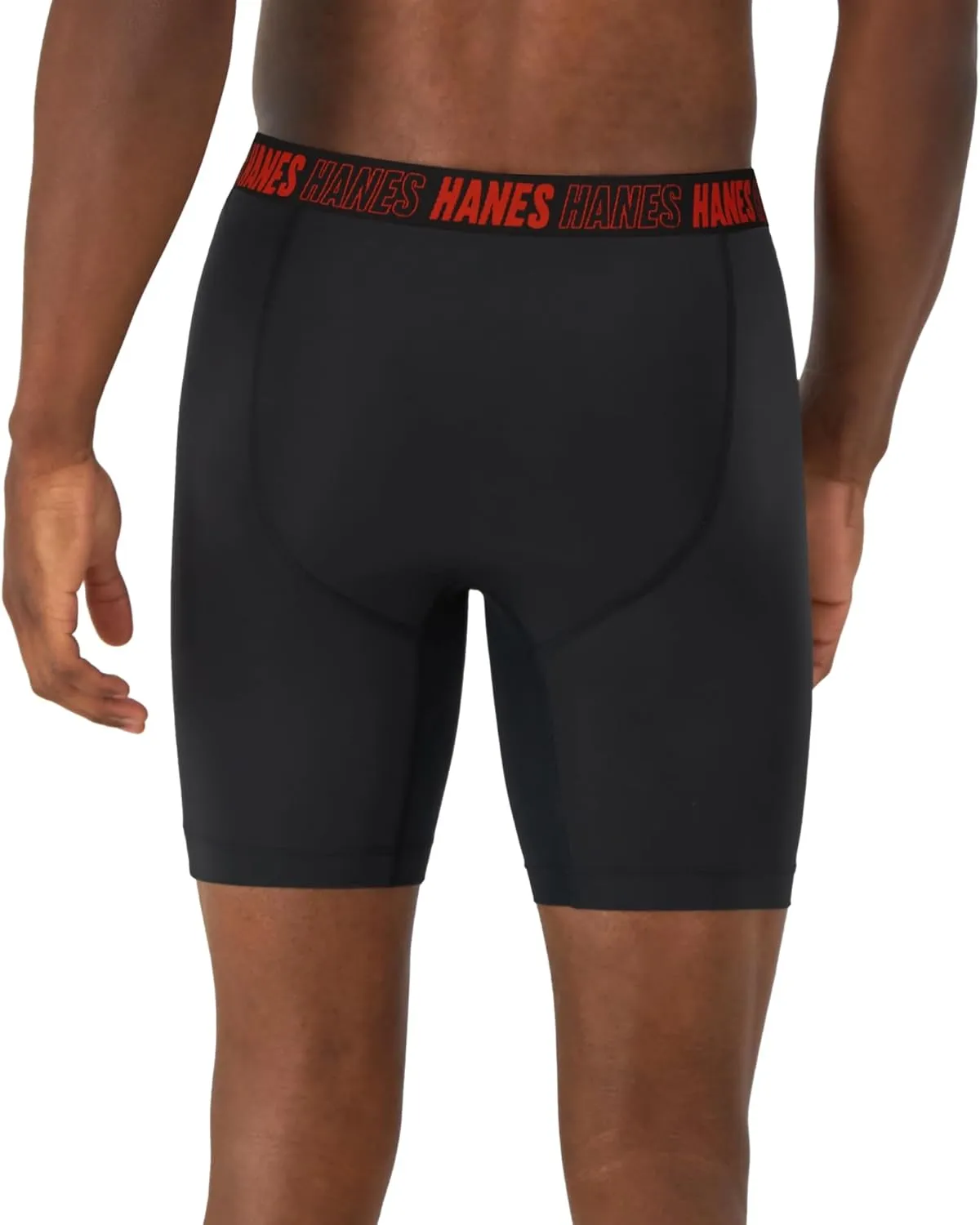 Hanes Men's Moves Performance Boxer Brief, Total Support Pouch, Regular, Trunk, and Long Leg, 3-Pack