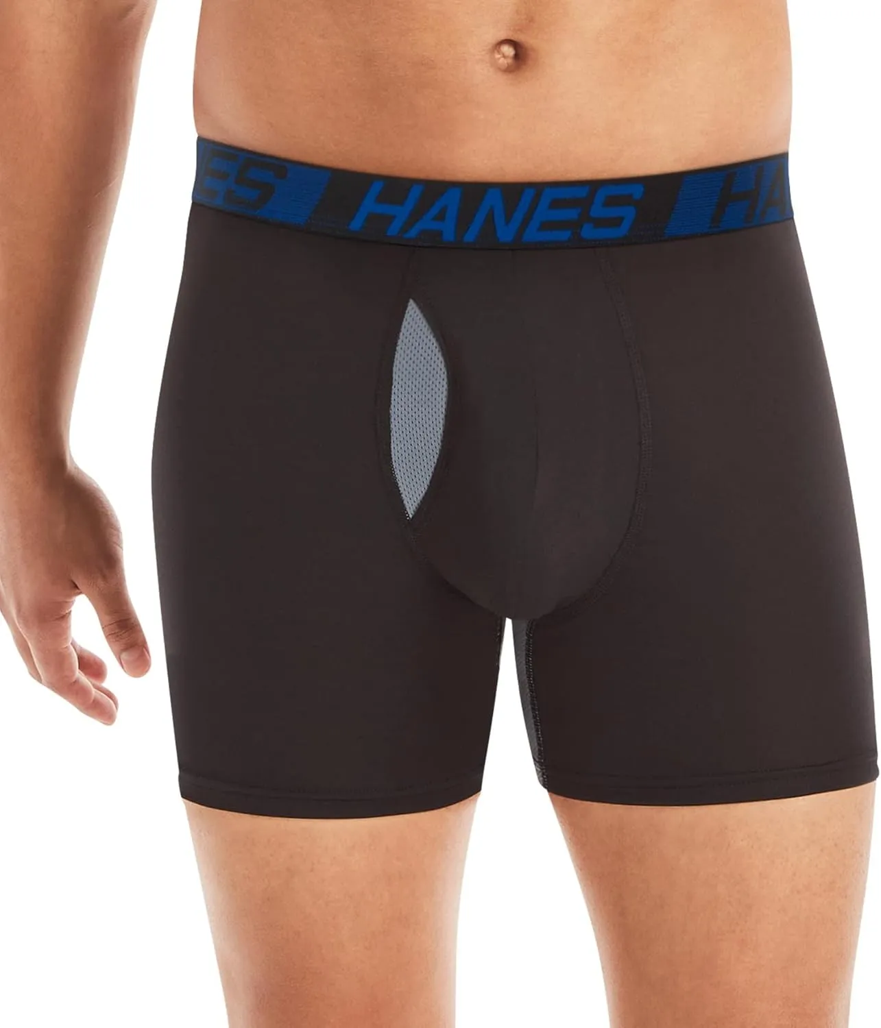 Hanes Men’s Total Support Pouch Boxer Briefs, X-Temp Cooling, Moisture-Wicking Underwear, Regular, Long-leg and Trunk, 3-Pack