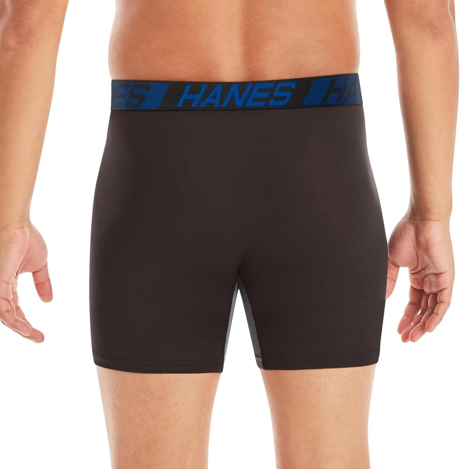 Hanes Men’s Total Support Pouch Boxer Briefs, X-Temp Cooling, Moisture-Wicking Underwear, Regular, Long-leg and Trunk, 3-Pack