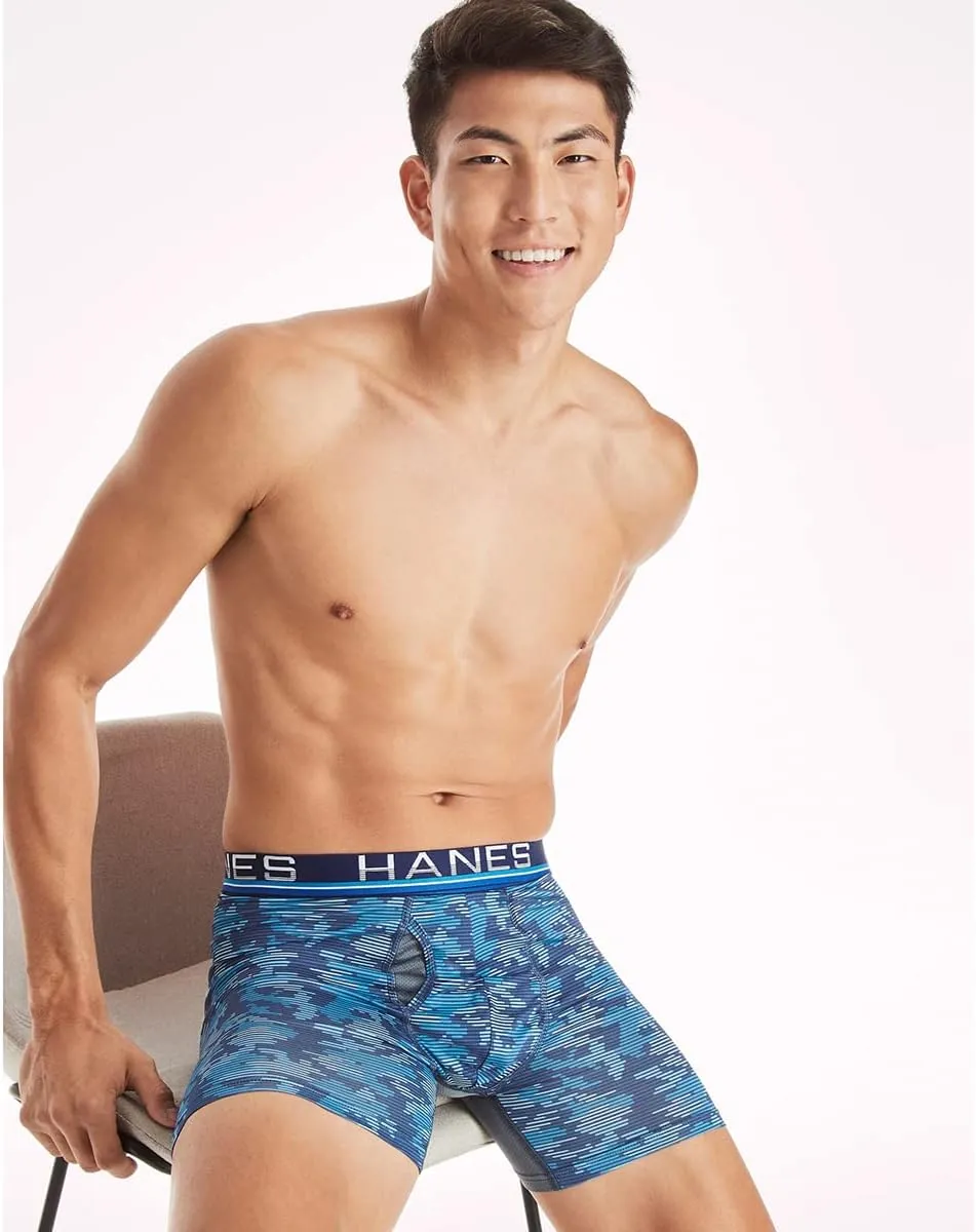Hanes Ultimate Men's Sport X-Temp Comfort Boxer Briefs, 4-Pack